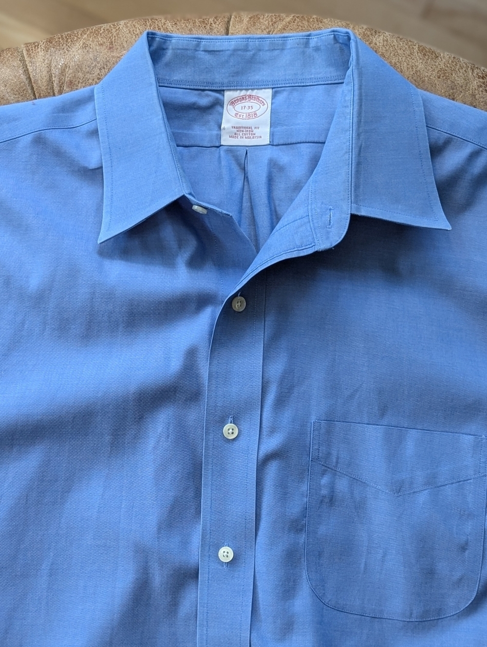 Brooks Brothers Light Blue Dress Shirt with Point Collar